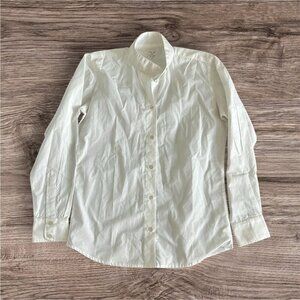 TuffRider Youth Button Up Long Sleeve Show Shirt White Sz 16 Equestrian NWOT
